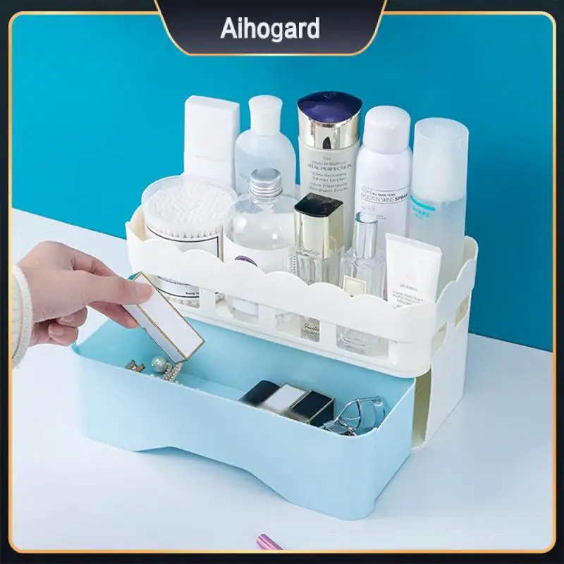 

Коробка для хранения косметики с дистанционным управлением, подвесной двухуровневый шкаф для всякой всячины, Настольная коробка без проби...