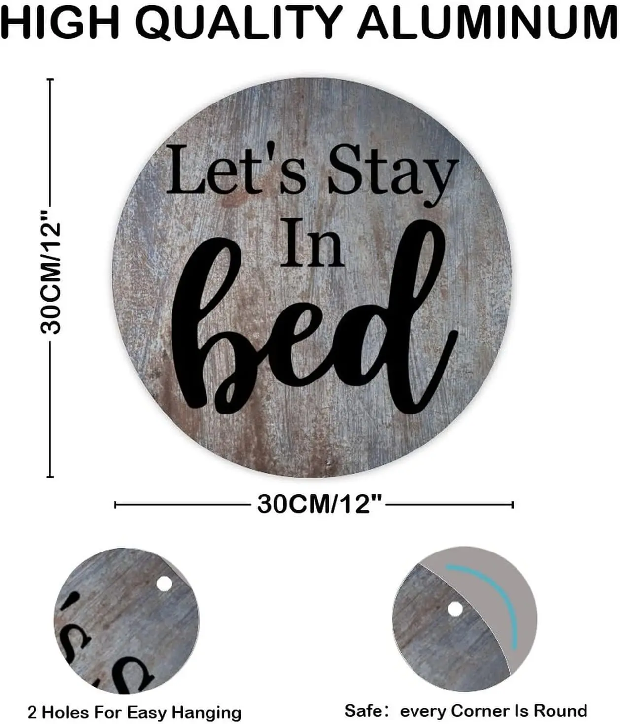 Деревенский шикарный настенный художественный металлический знак Let's Stay in Bed
