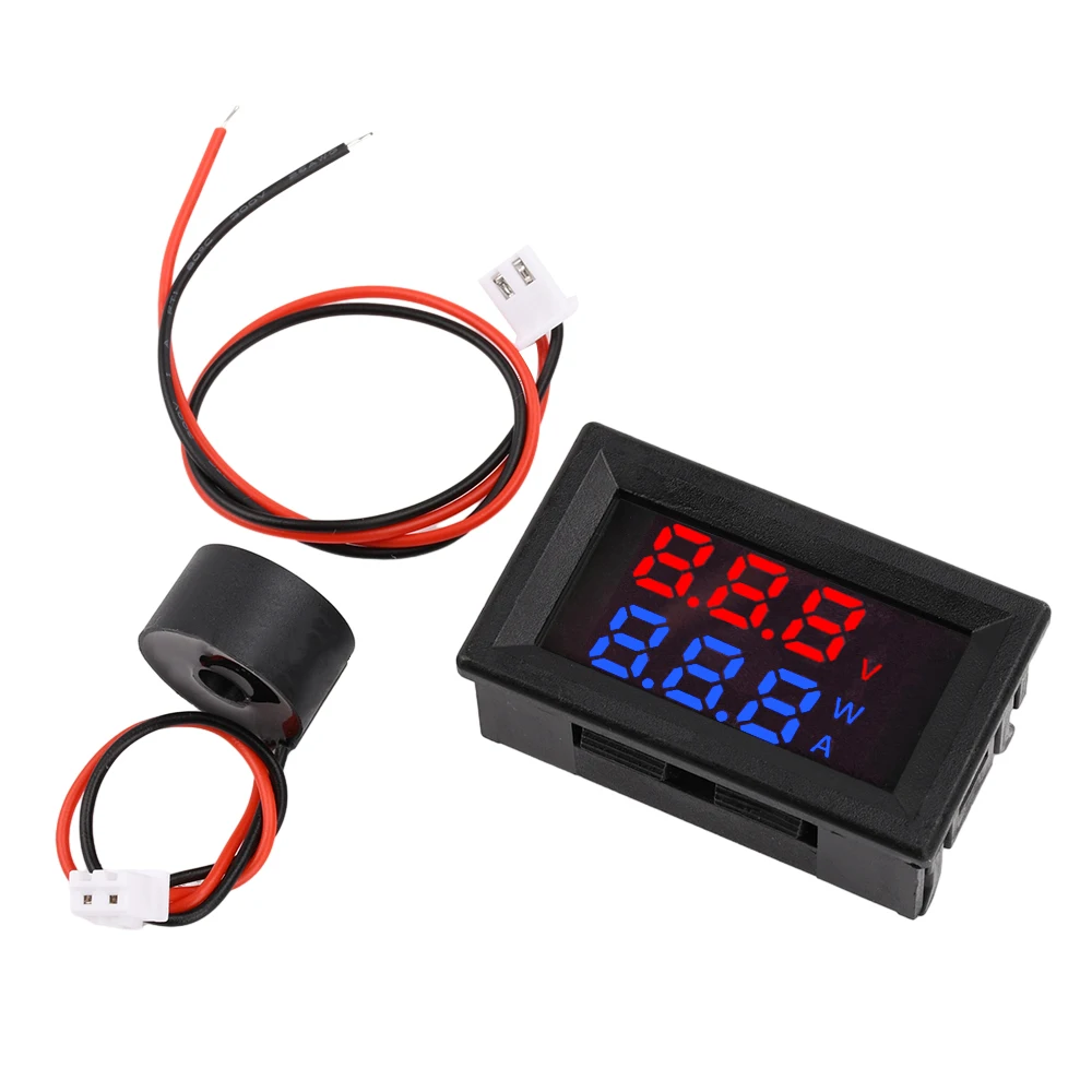 Цифровой вольтметр Амперметр AC 90-380 в 0-10A, ваттметр, измеритель ...
