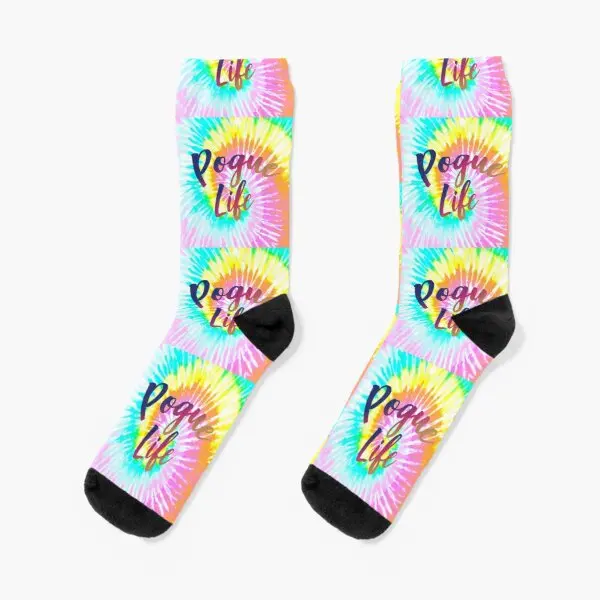 

Наружные банковские короткие носки Pogue Life Tie Dye, осенние черные Милые Удобные мужские хлопковые женские носки с узором, лучшие дышащие забавн...