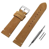 natural vintage brown 20mm replacement strap mens high quality four seasons fashion casual suede strap accessories accessories
