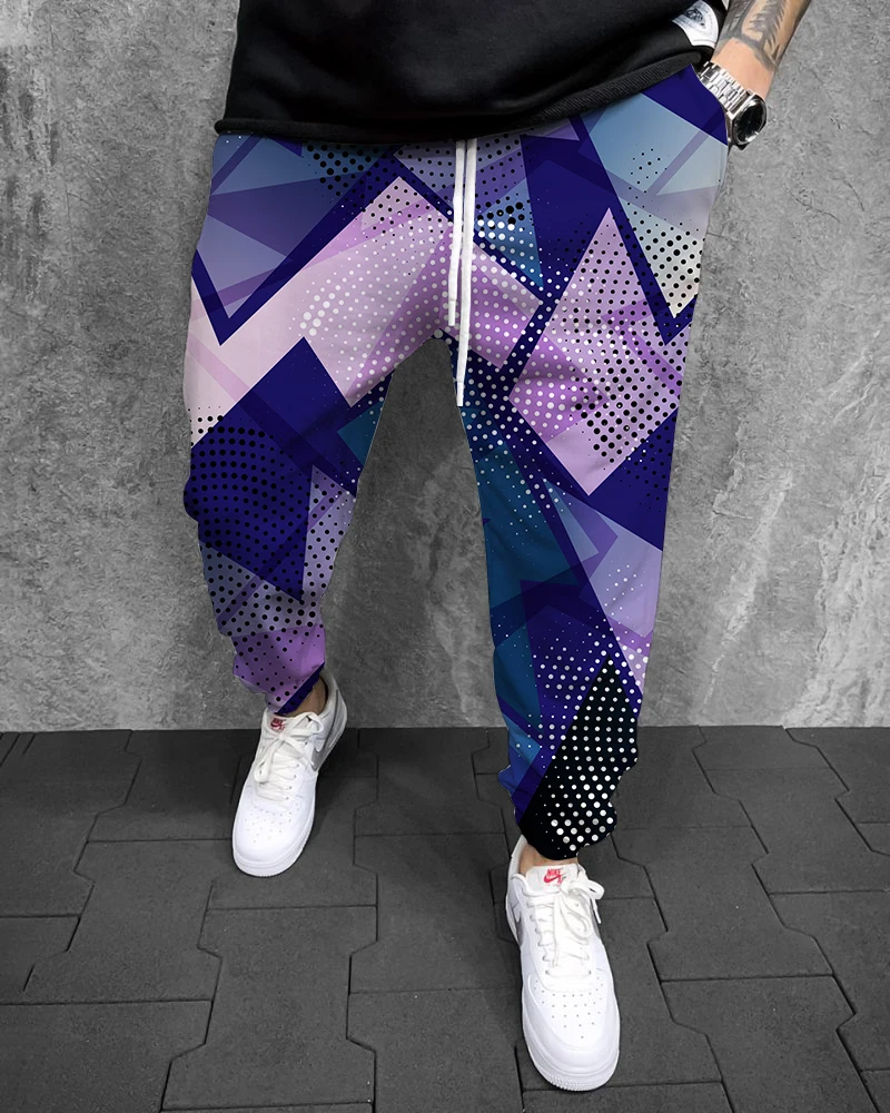 

3D Pattern Rainbow Sports Jogger Fashion Print Pants Casual Graphic Trousers Men/Women Sweatpants with Drawstring