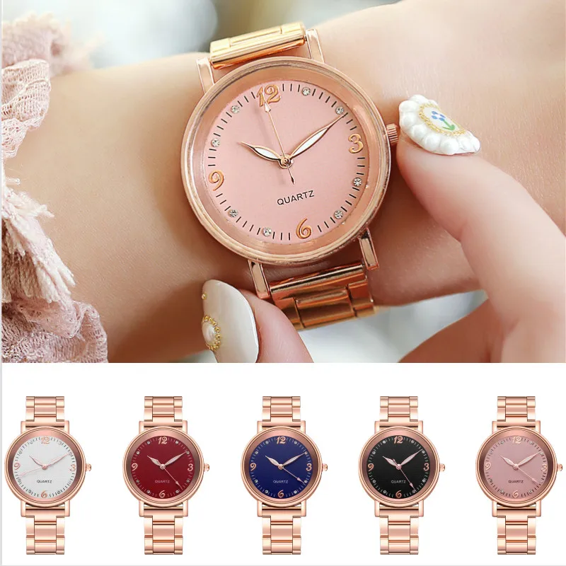 

Luxury Luminous Stainless Steel Strap Wrist Watch Watches for Women Simple Clock