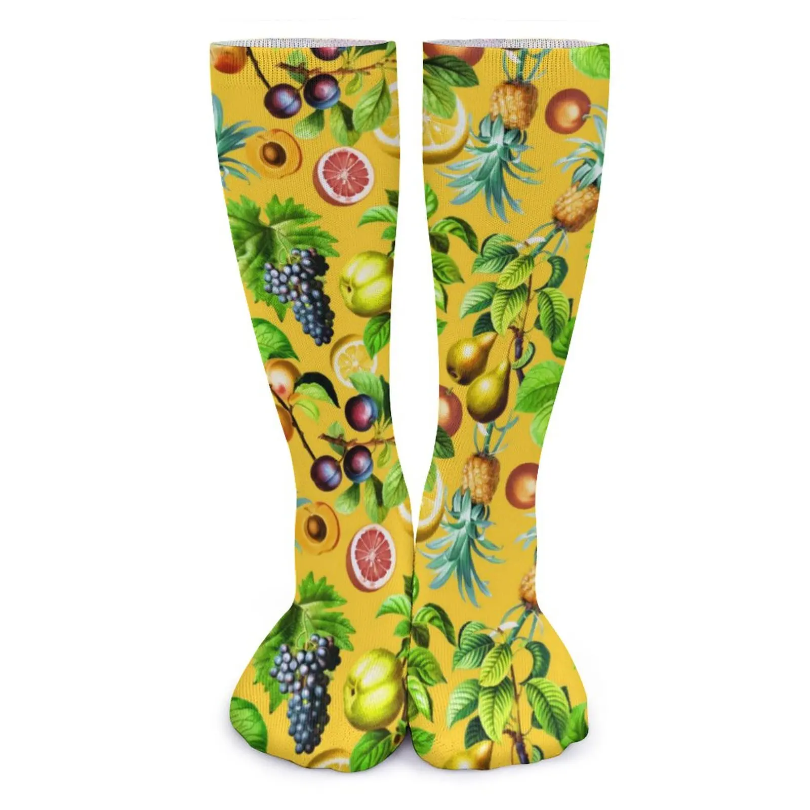 

Носки с ананасами модные чулки с тропическим принтом фруктов для женщин и мужчин, качественные спортивные носки для бега, Осенние оригинальные антибактериальные носки