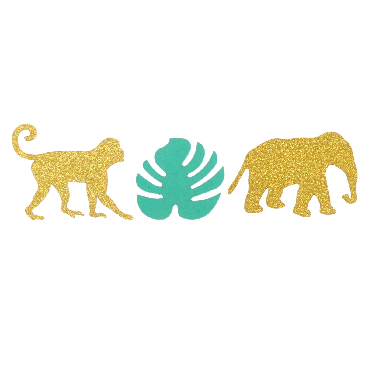 

100pcs Hawaiian Jungle Theme Monstera Animal Creative Confetti Decorations Paper Scatters Confetti Decor for Birthday Party