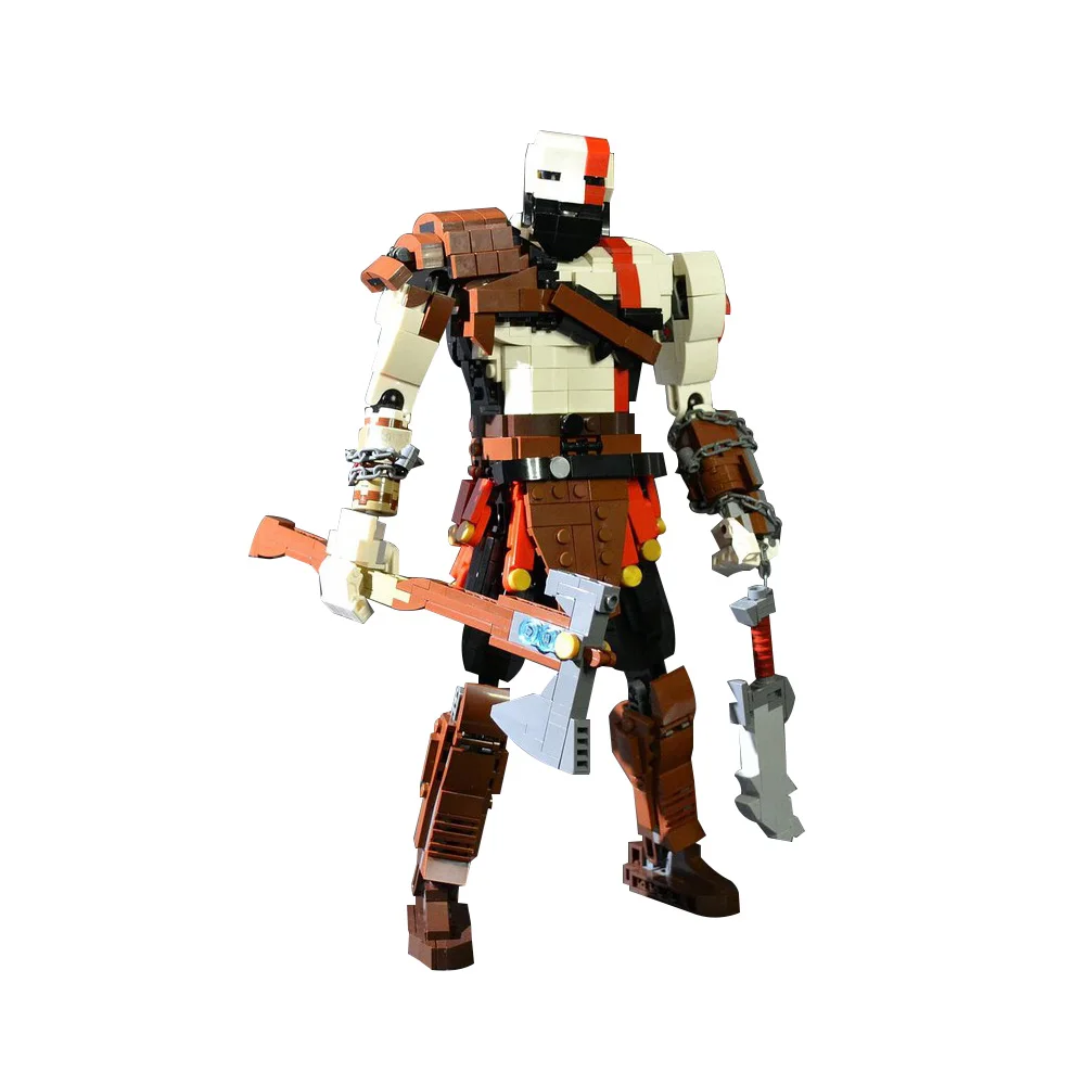 Фото MOC-192904 Конструктор God of War 2018: Кратос, популярная игровая модель, фигурки Кратоса, кирпичики для сборки, игрушки DIY, подарок для детей №3