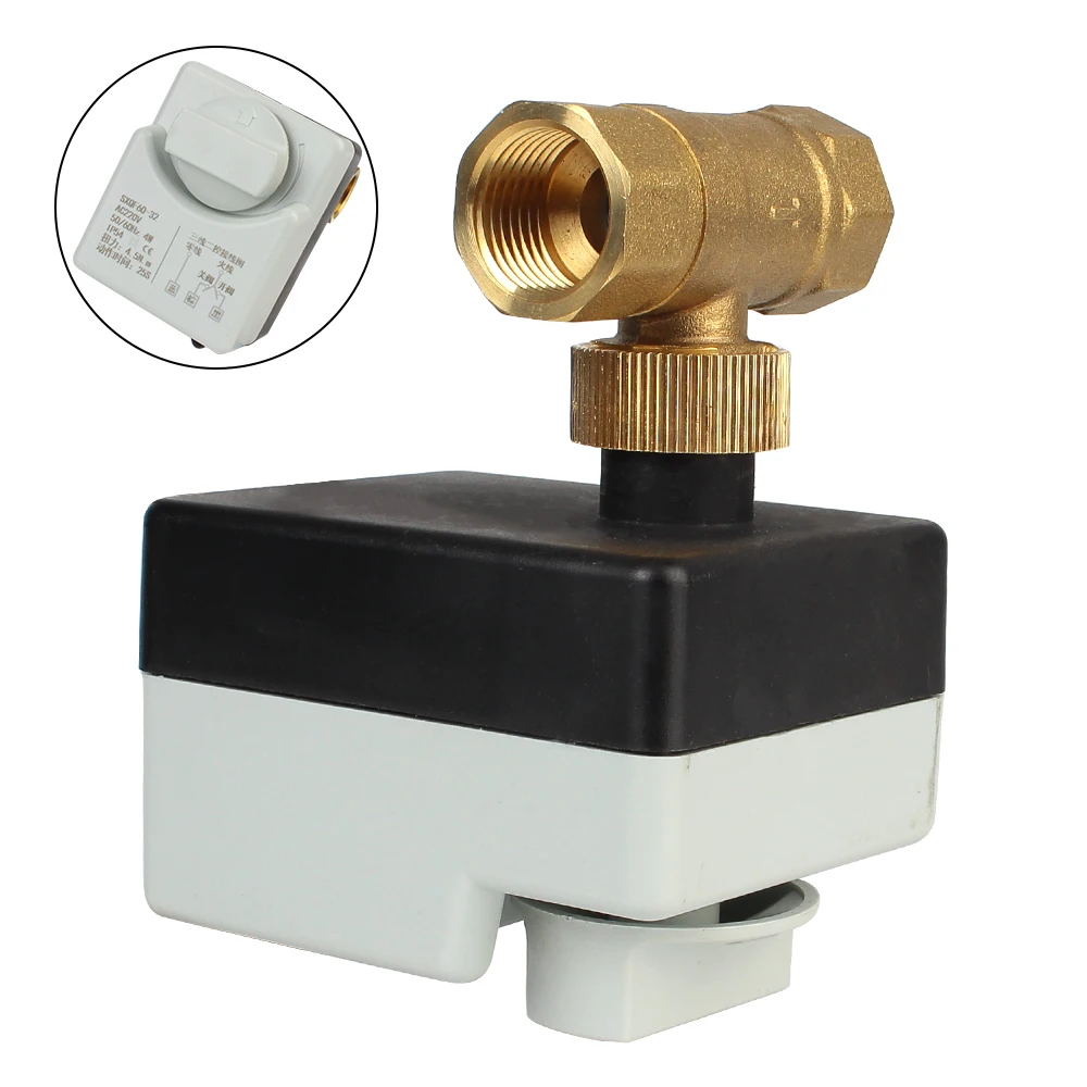 

Ball Valve High Quality AC 220V With Manual Switch 2 Way DN15 3-Wire Two Control Electric Actuator Brass Electric Valve