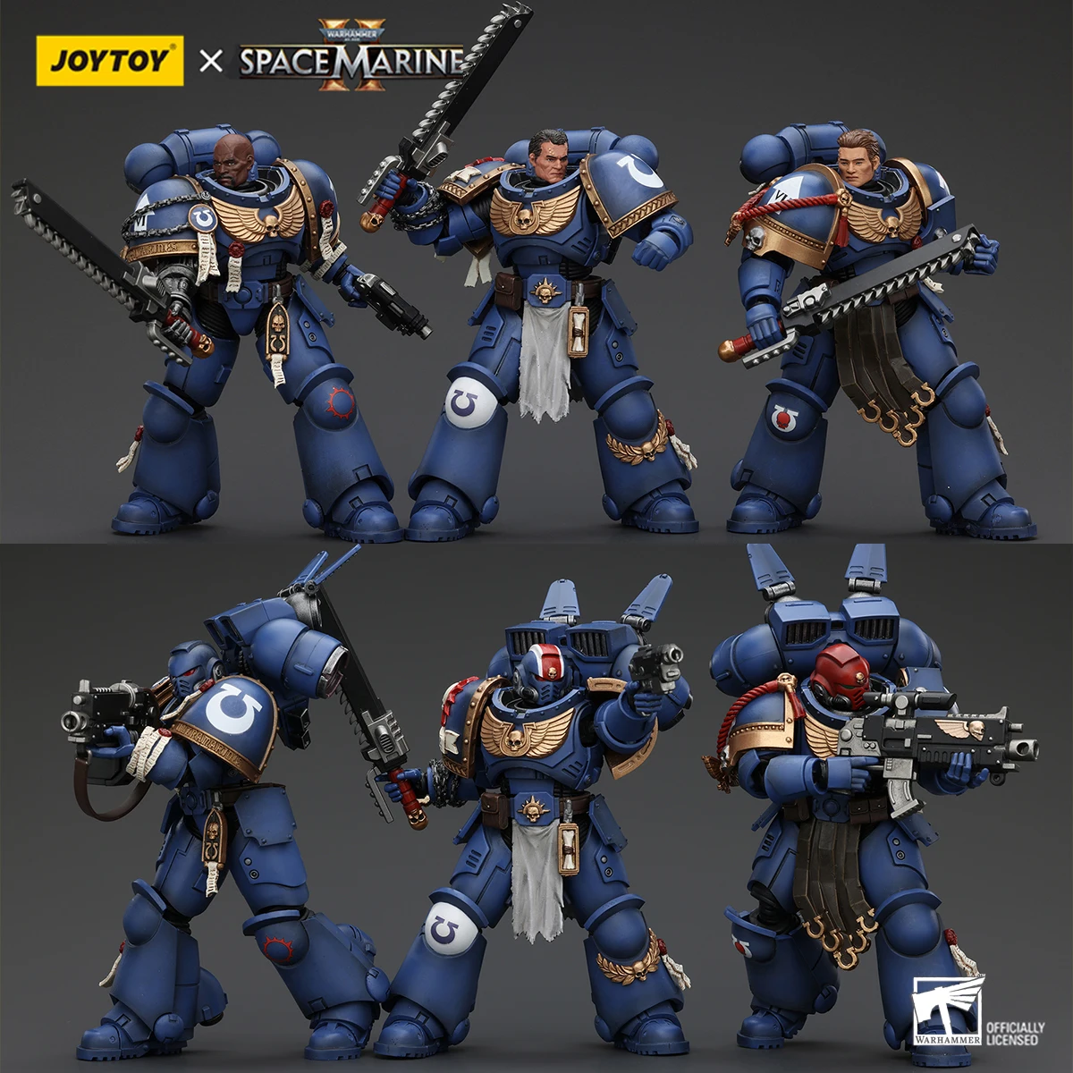 JOYTOY Warhammer 40K Фигурка Uitramarines Lieutenant Titus Gadriel Brother Chairon Joint Подвижная фигурка Модель