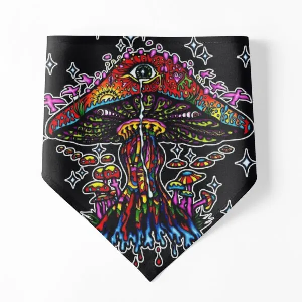 

Психоделический глаз, гриб, собака, бандана, платок, кот, Рождественский принт, шейный платок, праздничная вечеринка, домашнее животное, стильное полотенце