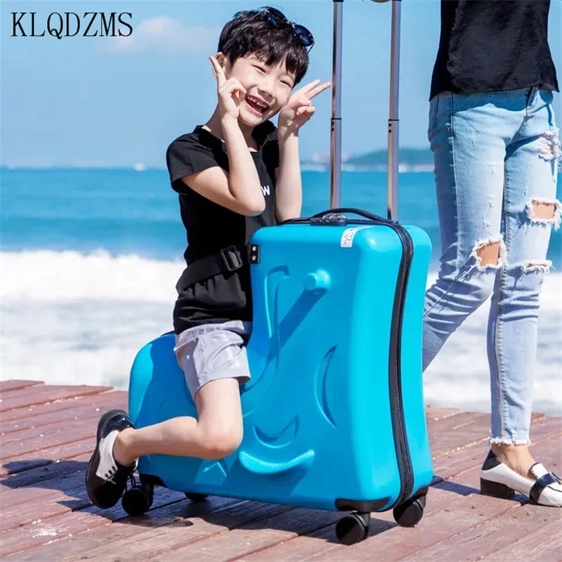 KLQDZMS Children's Trolley Case Universal Wheel 20 Inch Can Be Mounted Suitcase 24 Inch Men And Women Push-pull Luggage Tide
