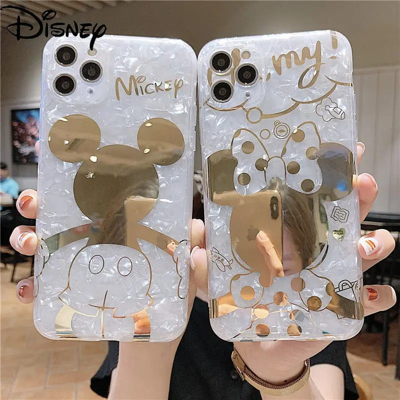 

Disney Shell Mickey Minnie for Iphone11 13 13pro max 12Promax Phone Case Xs/XR Silicone 7/8Plus Soft Case Female phone case