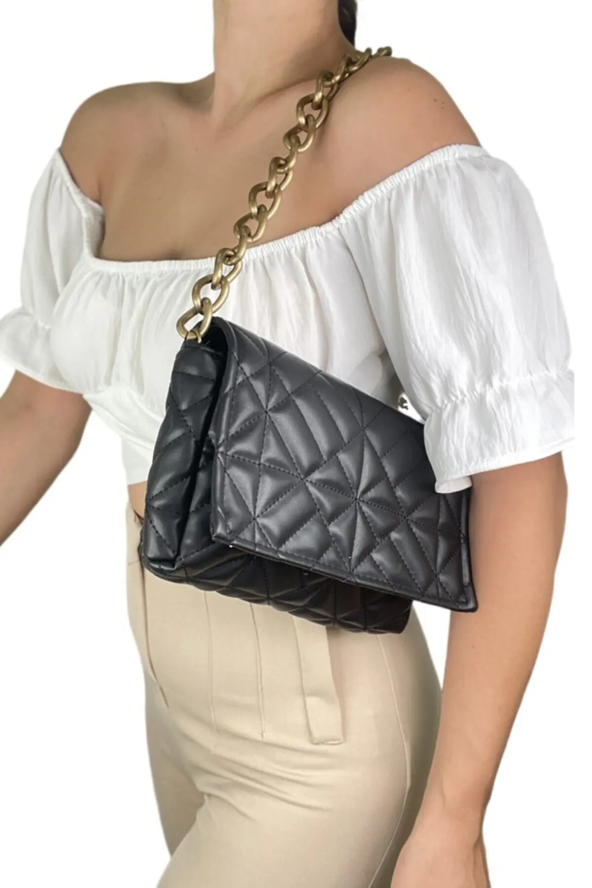 Brand Women's Shoulder Bags 2022 New Fashion Thick Chain Quilted Shoulder Purses And Handbag Handbag Women Clutch Bags Ladies Hand Bag