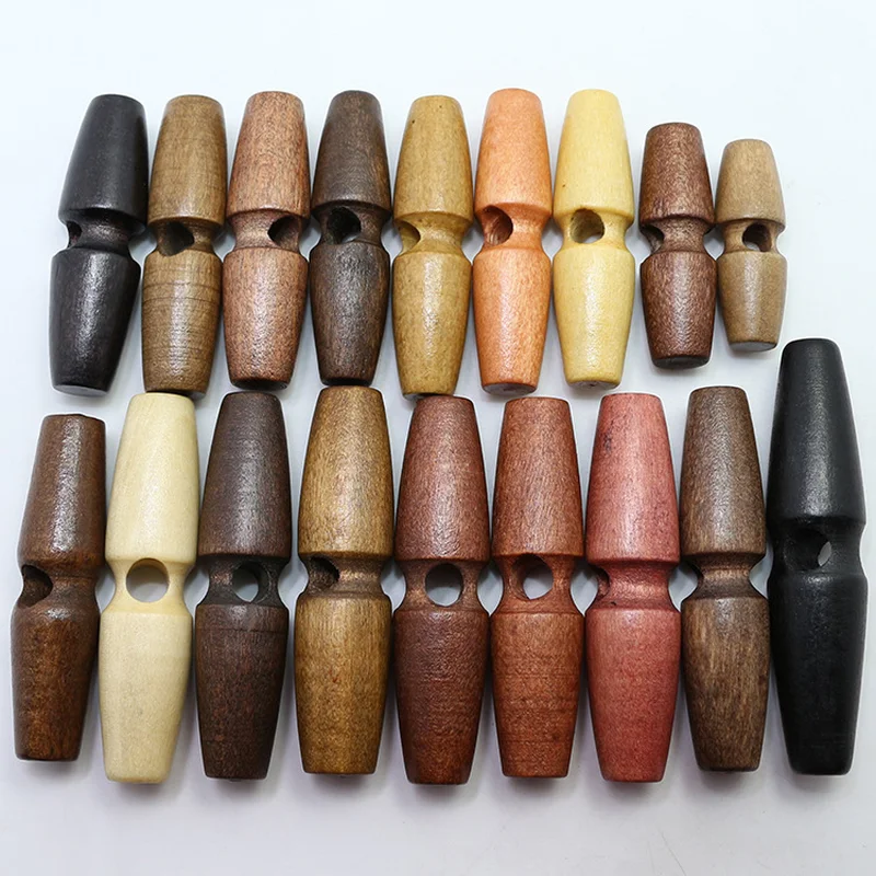 

100 Pcs/lot Wood Button Natural Wooden Buttons with Hole Olive Horn for Winter Coat Sewing Accessories Wholesale