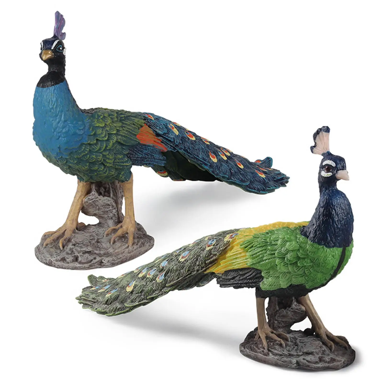 

Plastic Peacock Figures Animal Sculpture Miniature Statues for Party Supplies Birthday Gift Fairy Garden Desktop Decoration