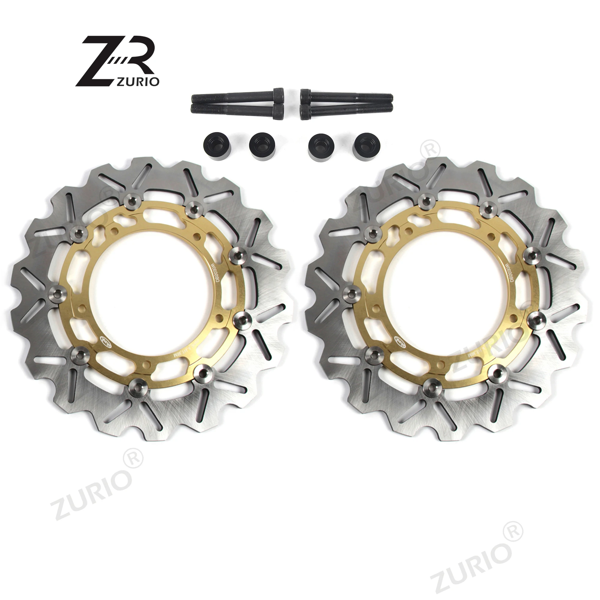 Фото ZURIO для YAMAHA XP T-MAX 500 2004-2007 XP T-MAX 530 2012-2015 XP T-MAX ABS 530 2012-2019 Роторы передних и задних тормозных дисков с ЧПУ №2