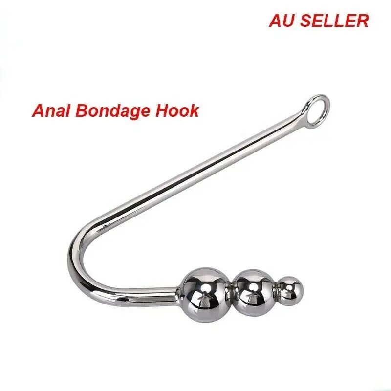 БДСМ из нержавеющей стали с тремя бусинами ограничение анального связывания