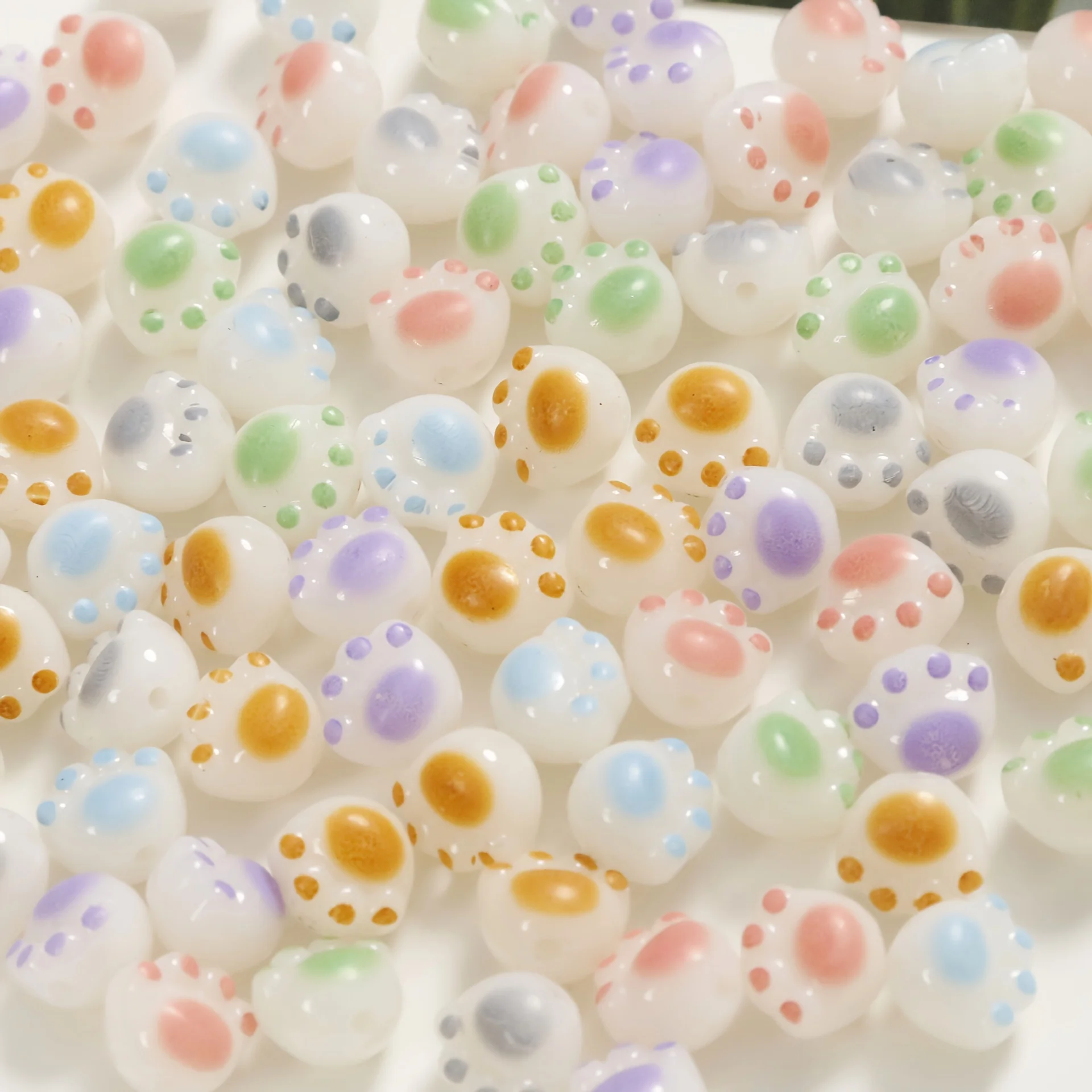 JAKONGO Акриловые бусины кошачьи лапки 30 шт