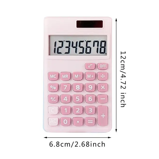Student Calculator Creative 8 Digit Small Student Solar Battery Powered Calculator Portable Handheld Calculator 6