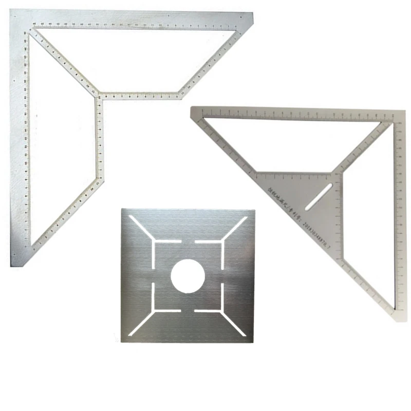 

Треугольная линейка для стока пола, инструмент для измерения местоположения в плитке, из нержавеющей стали