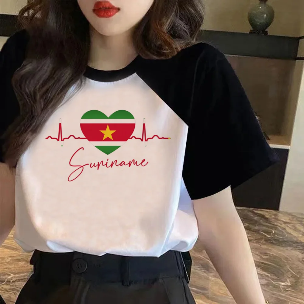 

Женская комиксная футболка suriname, женская одежда с графическим рисунком