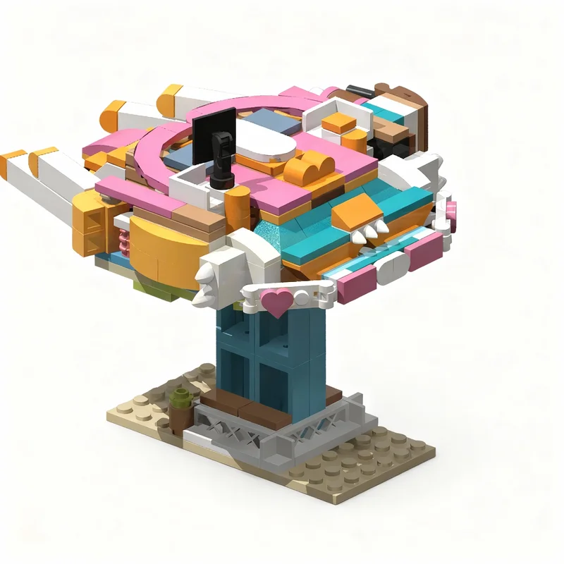265 деталей MOC Friends Meowllennium Falcon Faucon Miaoullenium, модель из строительных блоков, подарок на день рождения, образовательный набор для сборки и демонстрации. (art.: 3920dcd8736b3) - 3920dcd8736b3