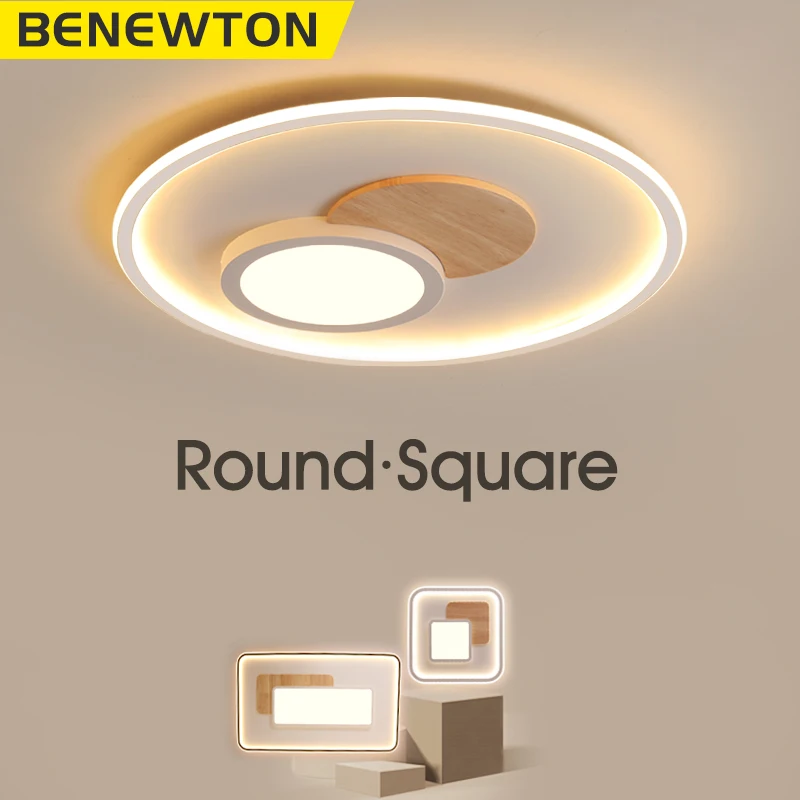 Светлый квадратный современный простой белый потолок BENEWTON с регулируемой