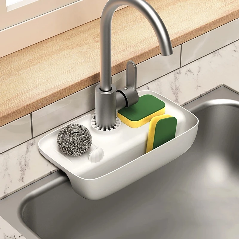 Silicone Faucet Mat for Sink Sponge Drain Rack Faucet Splash Catcher Foldable Sink Mat Bathroom Protector Mat Kitchen Gadgets