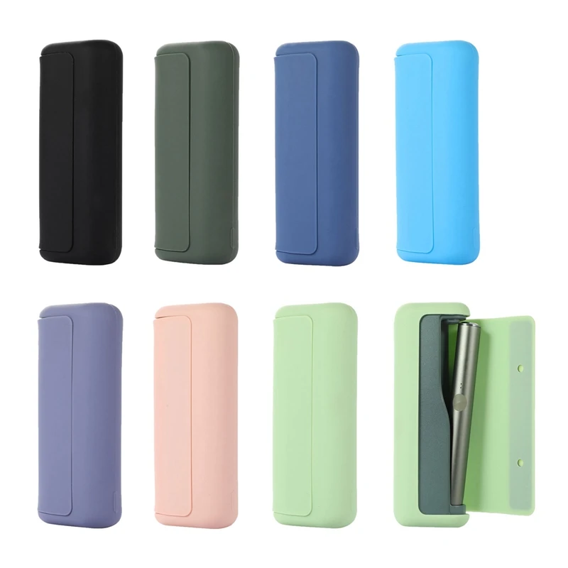 

Силиконовый чехол-книжка для Iqos Iluma Prime, резиновый чехол с держателем для Iqos Iluma, защитный чехол для Iqos 4, аксессуары, 7 цветов