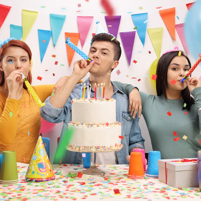 Красочный свисток Торнадо для детей забавная вечеринка шумогенератор