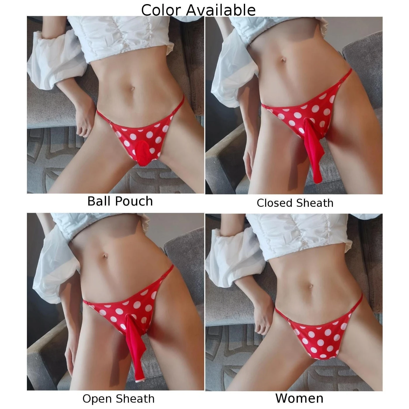 Трусы-стринги JJ мужские в горошек пикантное нижнее белье трусы-танга с Т-образной