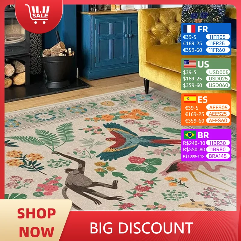 Ковер для гостиной в богемном стиле