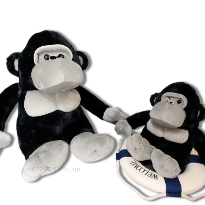 23-35 см Имитация Черной гориллы Плюшевая Кукла Реалистичная сидя осанка большой