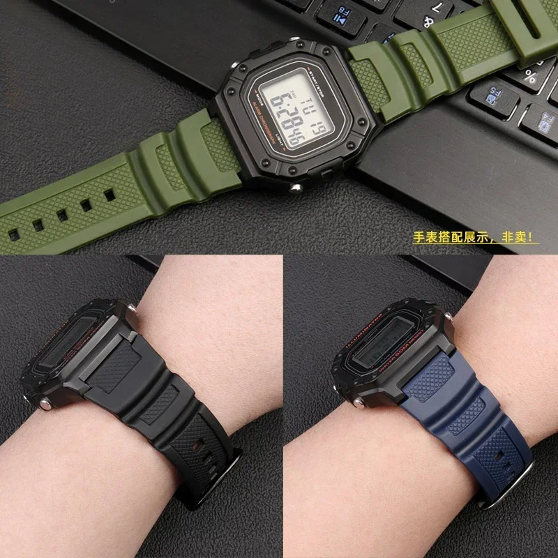 Фото Резиновый ремешок для Casio AE-1200WH AQ-S810W MRW-200H W218H SGW-300/400 для Casio AE-1000W, аксессуары для часов, ремешок 18 мм №4