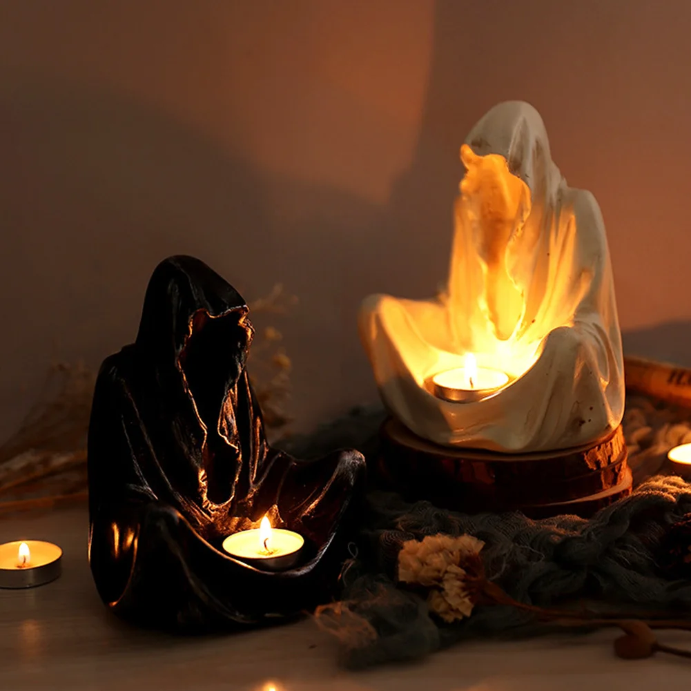 Подсвечник в виде призрака на Хэллоуин готический стиль Безликий подсвечник