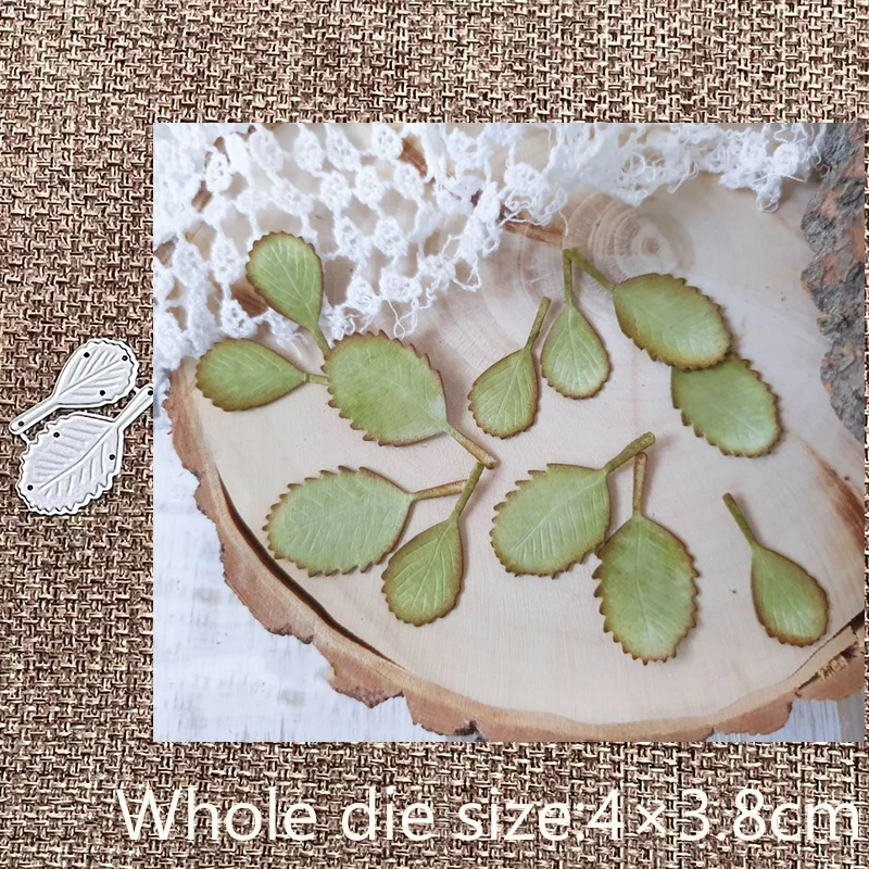 

XLDesign Craft Metal stencil mold Cutting Die 2pcs leaves decoration scrapbook die cuts Album Paper Card Craft Embossing