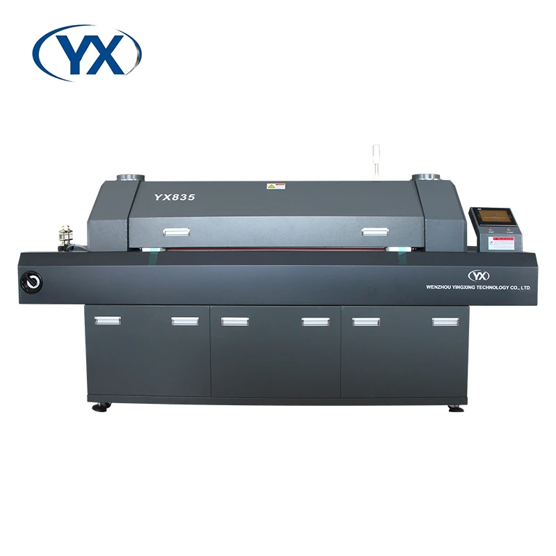 

Free Customs Tax Hot Wind Belt Reflow Oven Machine YX835 with 8 Temperature Zone for SMT Production Line