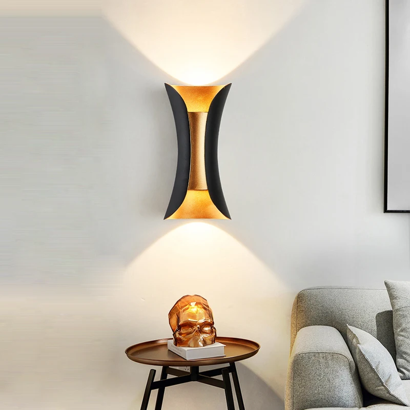 LED COB Artistic Black White Golden Aluminum Designer Wall Lamp Wall Light Wall Sconce For Bedroom Corridor