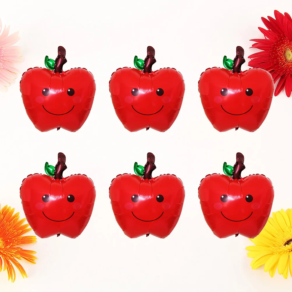 

8 Pcs Watermelon Decor Apple Design Ballon Party Balloon 18 Inch Vegetable Lovers