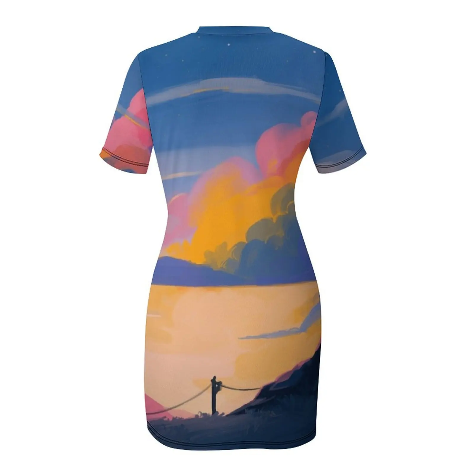 Конец дня платье с короткими рукавами винтажное женское летние платья для