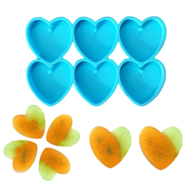 

R3MC Heart-shaped Mirror Silicone Mold Suitable for Epoxy Resin Diy Crafts Earrings