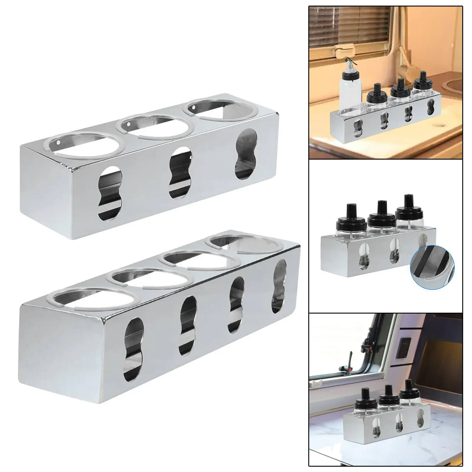 

Camp Camper RV Kitchen Spice Shelf Organizer Stainless Steel Rust Resistant