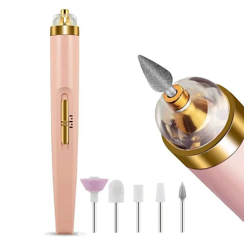 

Electric Nail Grinder Nail Polishing Machine with Light Portable Mini Electric Manicure Art Pen Tools with Bag for Gel Removing