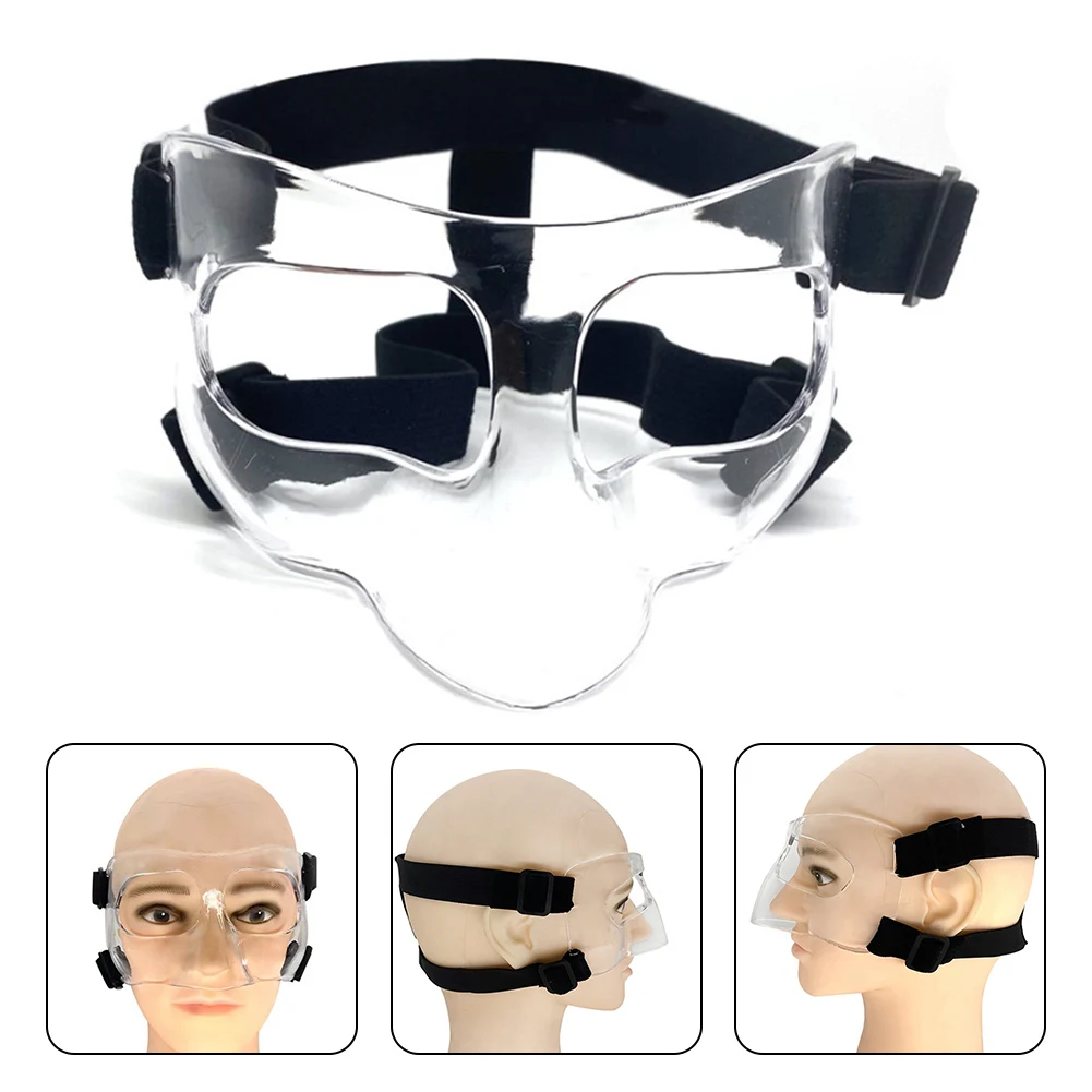 Basketball Mask Nose Guard Protector Adjustable Strap Anti-Collision Face Equipment For Basketball Volleyball Wrestling