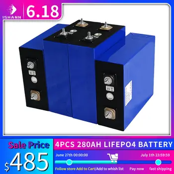 כיתה 4-32PCS 3.2V Lifepo4 280Ah גבוהה קיבולת Batteri חדש לגמרי LIFEPO4 סוללה מחזור 6000 פעמים Rv האיחוד האירופי בארה