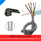 Медный кабель TRVVP, 5 метров, 17 AWG, 2345678 ядер, двойной экранированный гибкий провод, серый ПВХ изолированный Цепной кабель, ЧПУ провод