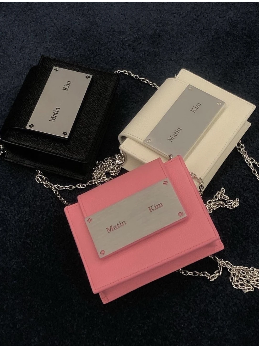 

Women's New Fashion Wallet Matin Kim Mini Chain Bag Lipstick Earbuds Small Crossbody Bag Coin Wallet Classic and Practical