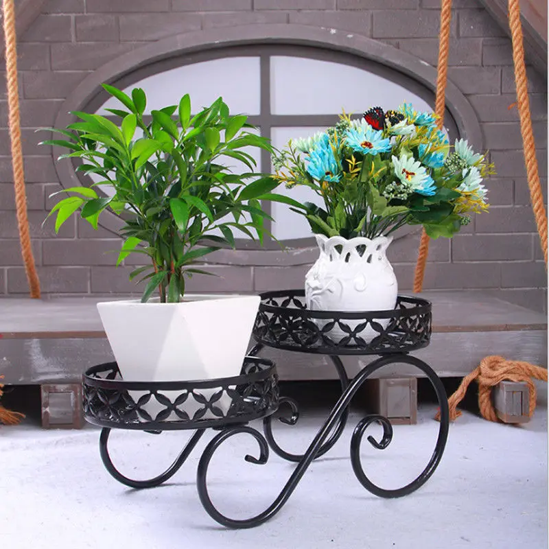 Metal Plant Stand Modern Home Decor Flower Stand Plant Display Shelf Pot Holder Rack Vintage Living Room Balcony Decoration