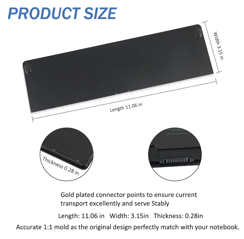 ETESBAY W57CV/45WH VFV59/52WH Аккумулятор для ноутбука DELL Latitude E7240 E7250 0W57CV GVD76 WD52H KWFFN PT1 X01 W57CV