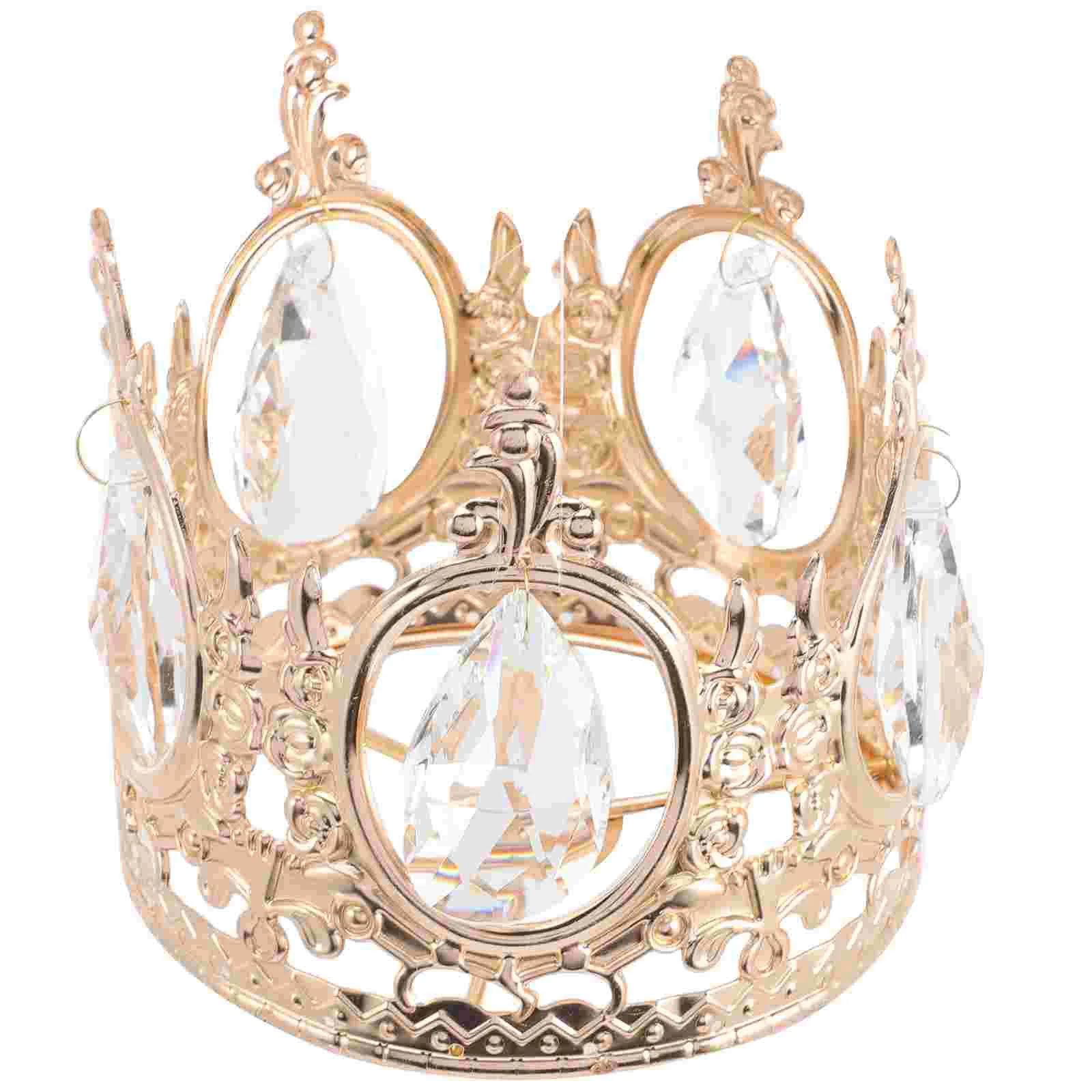 

Table Lamp Stand Pendant Light Crown Decoration Chandelier Replacement Parts Hanging Crystal Accessory Glass Chandeliers