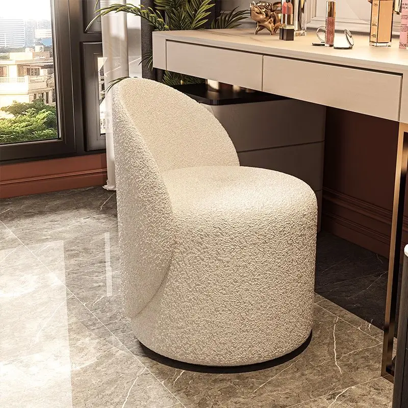 

DESIGN CHAIR Bedroom Stool Drop Chair Vanity White High Simple Modern Stools Makeup Stool